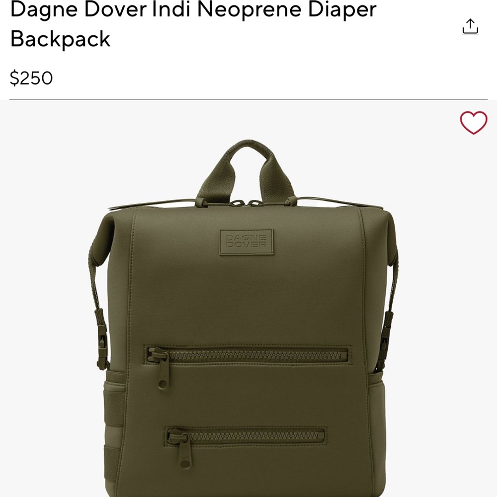 Dagne Dover Diaper Backpack Bag Large Indi Dark Moss